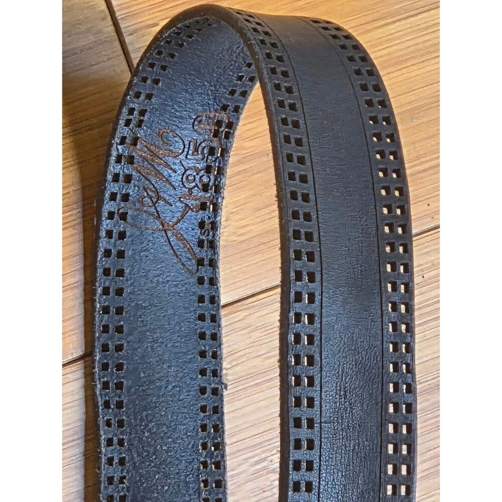 Johnston & Murphy Italian Leather Belt 38 Distressed Vintage